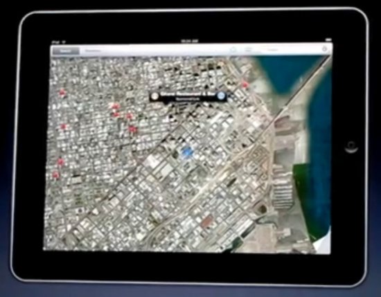 Google Maps on the iPad