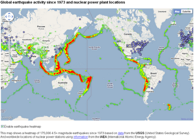 Earthquake Activity  & Nuclear Power Stations