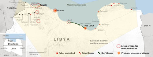 New York Times Libya map (screenshot)