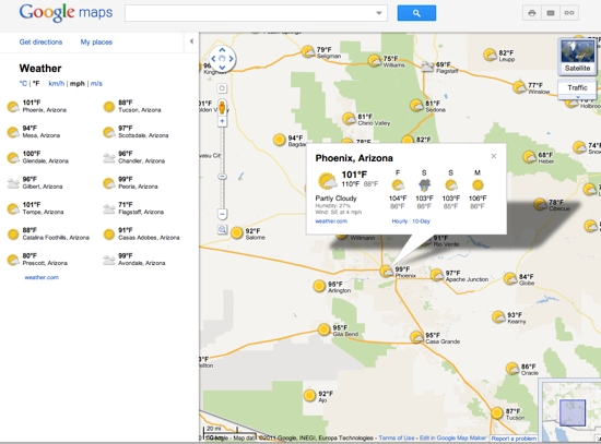 Google Maps with Weather